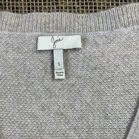 Joie Light Gray V-neck Sweater, Size S, Wool/Cashmere/Polyester, So Soft - Picture 2 of 6